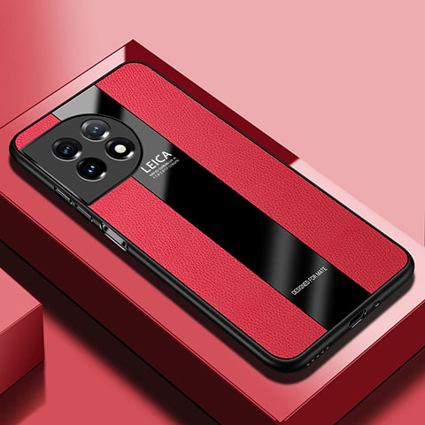 Custodia Silicone Morbida In Pelle Cover PB1 per OnePlus Ace 2 5G Rosso