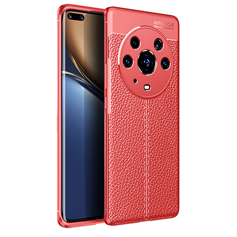 Custodia Silicone Morbida In Pelle Cover per Huawei Honor Magic3 Pro 5G Rosso