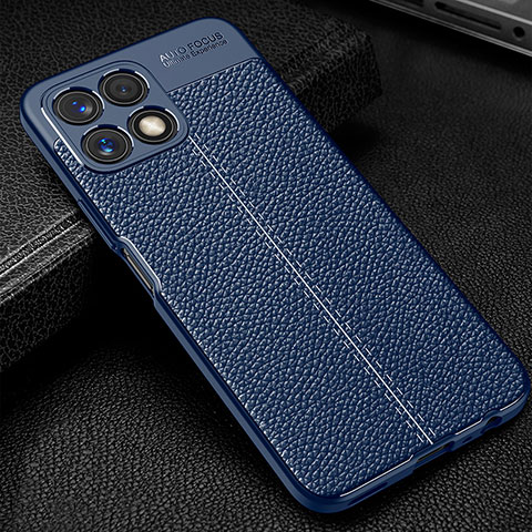 Custodia Silicone Morbida In Pelle Cover per Huawei Honor X30i Blu