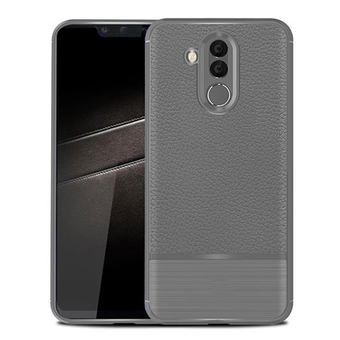 Custodia Silicone Morbida In Pelle Cover per Huawei Maimang 7 Grigio