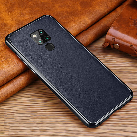 Custodia Silicone Morbida In Pelle Cover per Huawei Mate 20 X Blu