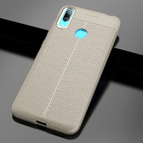 Custodia Silicone Morbida In Pelle Cover per Huawei Y7 (2019) Oro