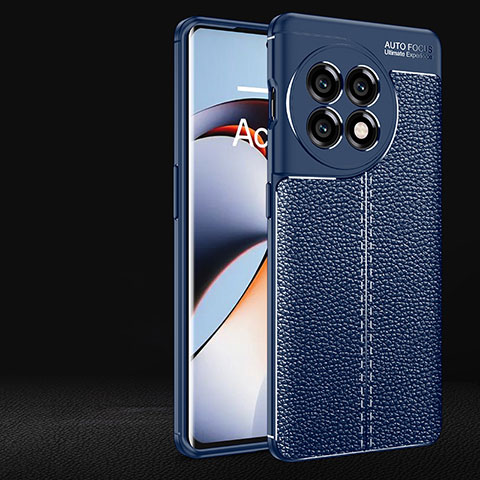Custodia Silicone Morbida In Pelle Cover per OnePlus 11R 5G Blu
