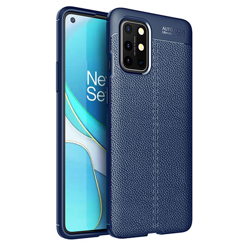 Custodia Silicone Morbida In Pelle Cover per OnePlus 8T 5G Blu