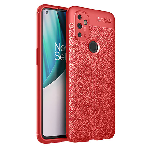 Custodia Silicone Morbida In Pelle Cover per OnePlus Nord N100 Rosso