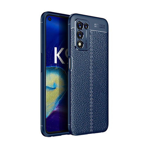 Custodia Silicone Morbida In Pelle Cover per Oppo K9S 5G Blu