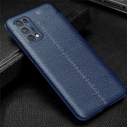 Custodia Silicone Morbida In Pelle Cover per Realme Q2 Pro 5G Blu