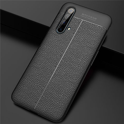 Custodia Silicone Morbida In Pelle Cover per Realme X3 Nero