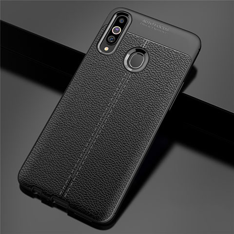 Custodia Silicone Morbida In Pelle Cover per Samsung Galaxy A20s Nero