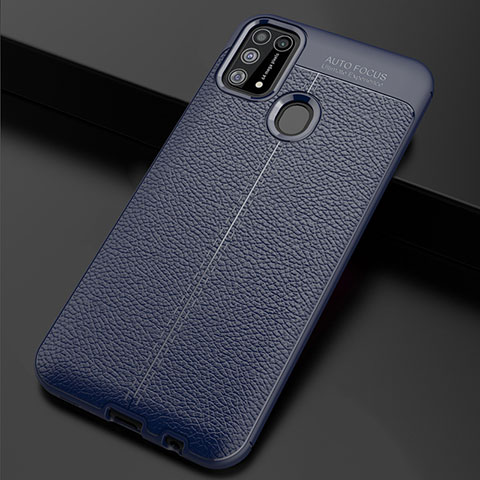 Custodia Silicone Morbida In Pelle Cover per Samsung Galaxy M31 Prime Edition Blu