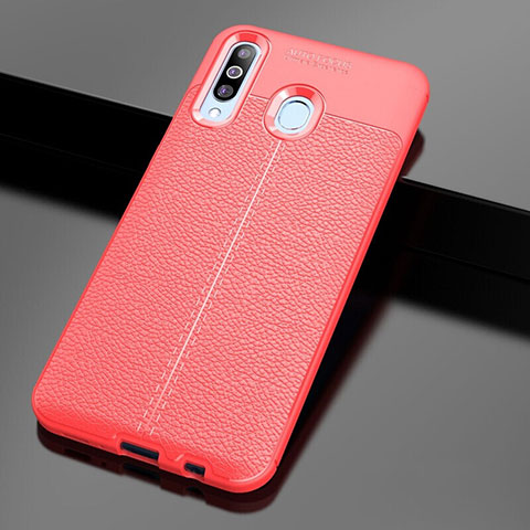 Custodia Silicone Morbida In Pelle Cover per Samsung Galaxy M40 Rosso