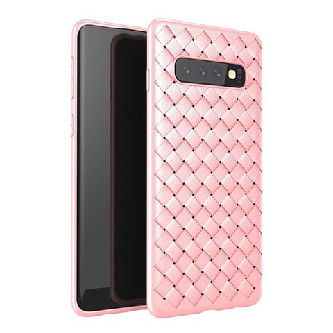 Custodia Silicone Morbida In Pelle Cover per Samsung Galaxy S10 5G Oro Rosa