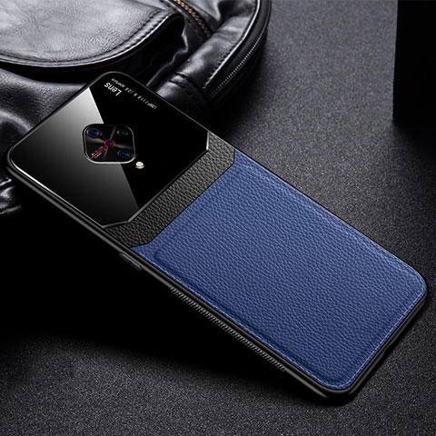 Custodia Silicone Morbida In Pelle Cover per Vivo S1 Pro Blu