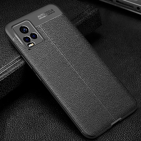 Custodia Silicone Morbida In Pelle Cover per Vivo V20 Pro 5G Nero