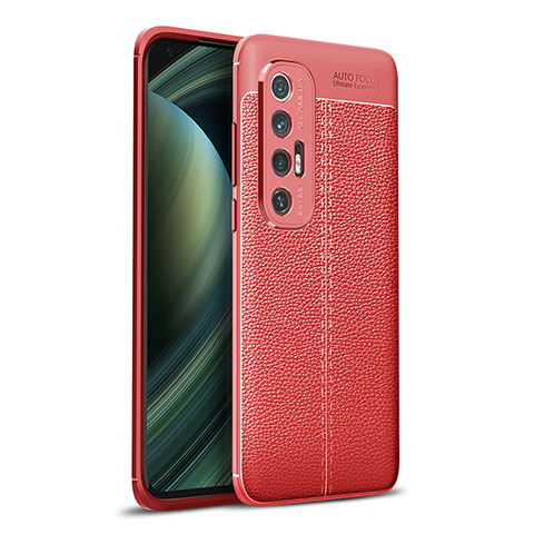 Custodia Silicone Morbida In Pelle Cover per Xiaomi Mi 10S 5G Rosso