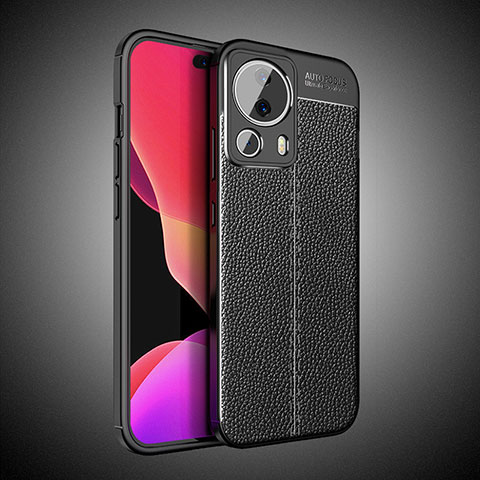 Custodia Silicone Morbida In Pelle Cover per Xiaomi Mi 12 Lite NE 5G Nero