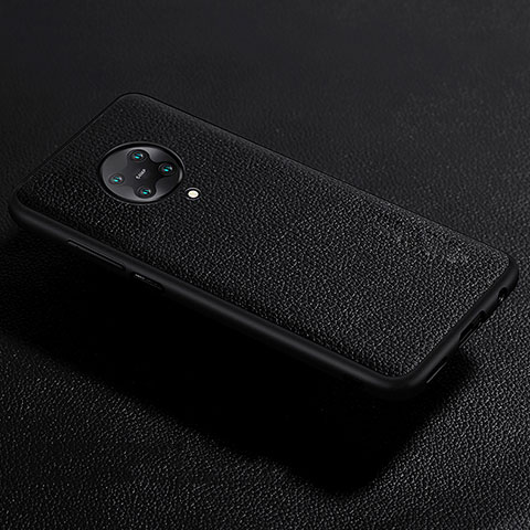 Custodia Silicone Morbida In Pelle Cover per Xiaomi Poco F2 Pro Nero