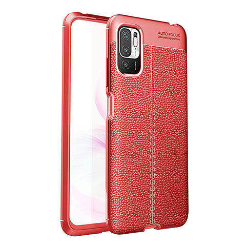 Custodia Silicone Morbida In Pelle Cover per Xiaomi POCO M3 Pro 5G Rosso