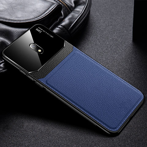 Custodia Silicone Morbida In Pelle Cover per Xiaomi Redmi 8A Blu