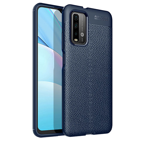 Custodia Silicone Morbida In Pelle Cover per Xiaomi Redmi 9 Power Blu