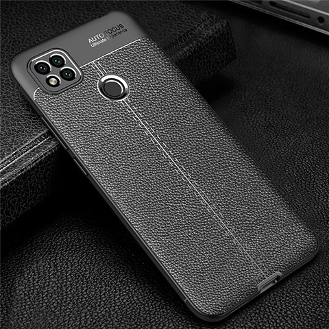 Custodia Silicone Morbida In Pelle Cover per Xiaomi Redmi 9C Nero