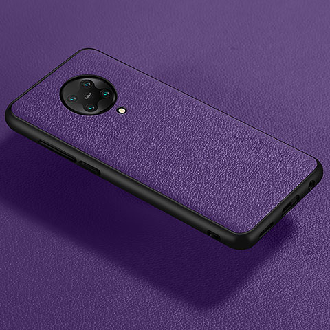 Custodia Silicone Morbida In Pelle Cover per Xiaomi Redmi K30 Pro 5G Viola