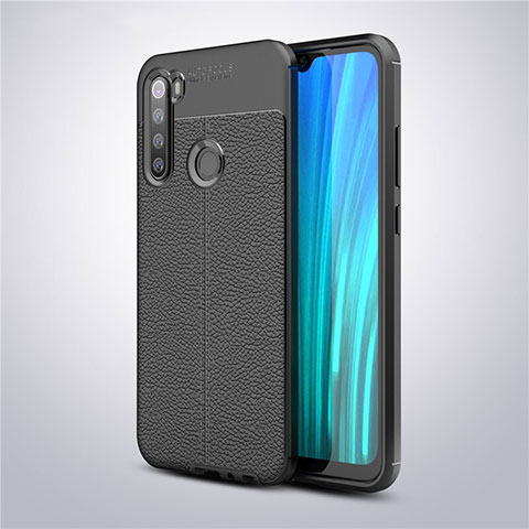 Custodia Silicone Morbida In Pelle Cover per Xiaomi Redmi Note 8 (2021) Nero