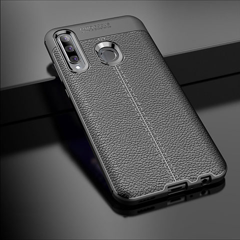 Custodia Silicone Morbida In Pelle Cover S01 per Huawei Enjoy 9s Nero