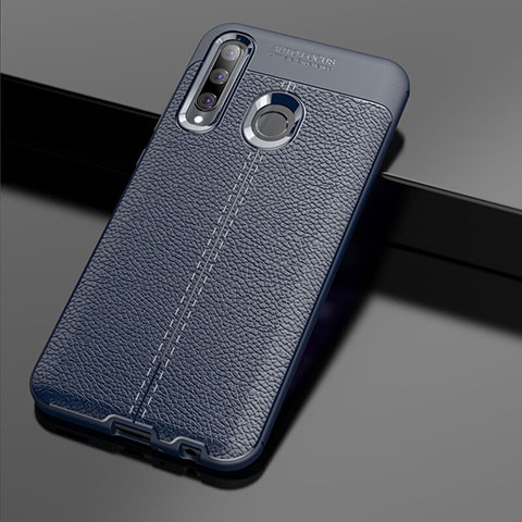 Custodia Silicone Morbida In Pelle Cover S01 per Huawei Honor 10i Blu