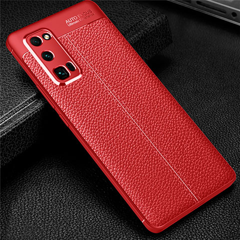 Custodia Silicone Morbida In Pelle Cover S01 per Huawei Honor 30 Pro+ Plus Rosso