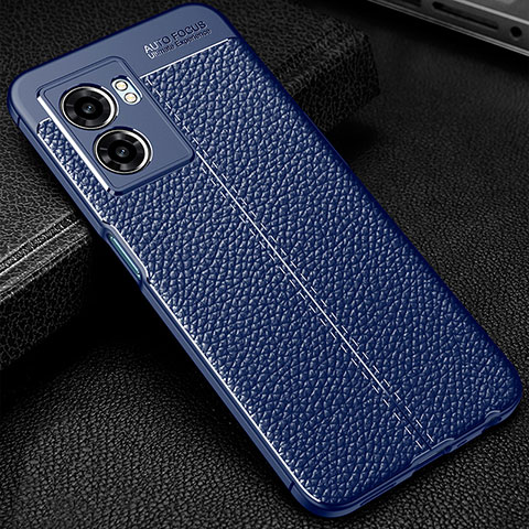 Custodia Silicone Morbida In Pelle Cover S01 per OnePlus Nord N300 5G Blu