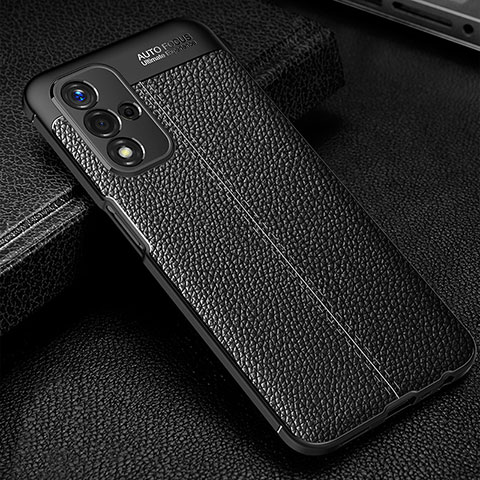 Custodia Silicone Morbida In Pelle Cover S01 per Oppo A93s 5G Nero