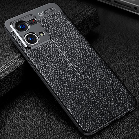 Custodia Silicone Morbida In Pelle Cover S01 per Oppo F21 Pro 4G Nero