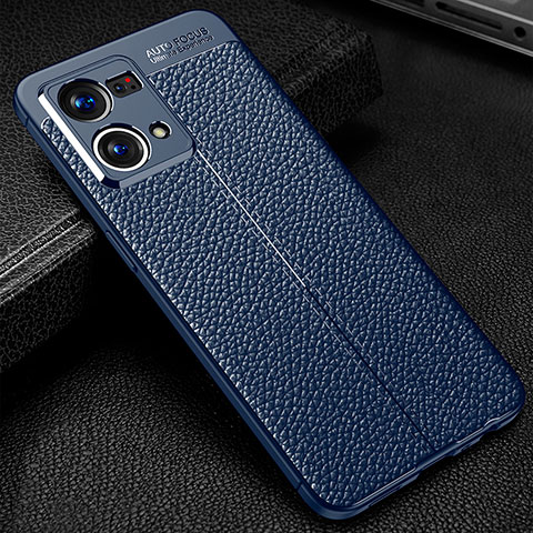 Custodia Silicone Morbida In Pelle Cover S01 per Oppo F21s Pro 4G Blu