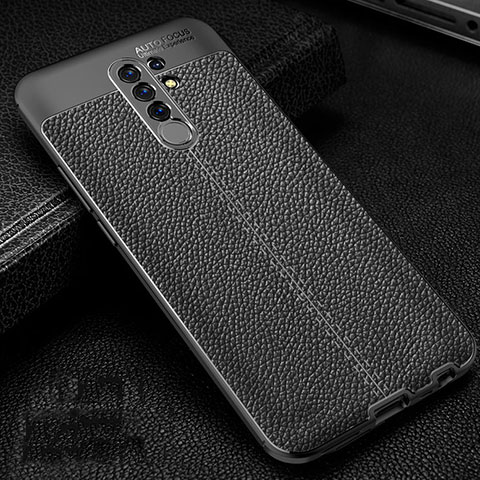 Custodia Silicone Morbida In Pelle Cover S01 per Xiaomi Poco M2 Nero