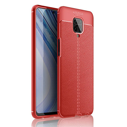 Custodia Silicone Morbida In Pelle Cover S01 per Xiaomi Poco M2 Pro Rosso