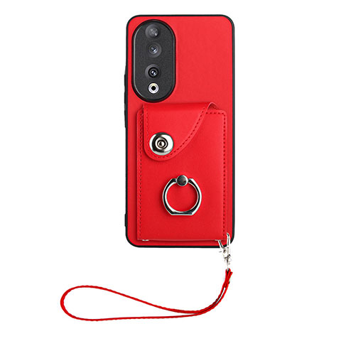 Custodia Silicone Morbida In Pelle Cover S01D per Huawei Honor 90 5G Rosso