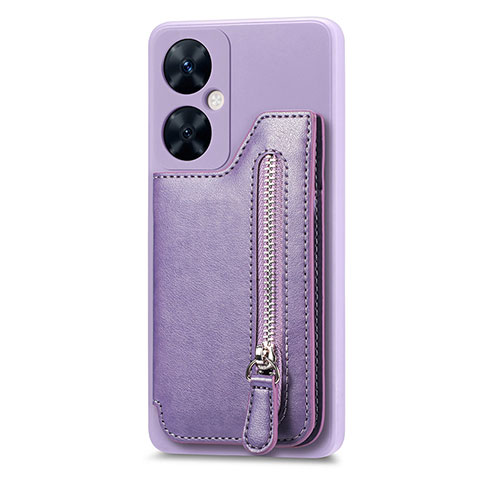 Custodia Silicone Morbida In Pelle Cover S01D per Huawei Nova 11i Viola