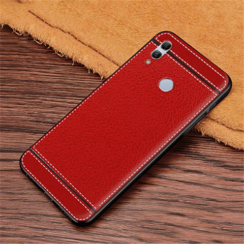 Custodia Silicone Morbida In Pelle Cover S02 per Huawei Honor 10 Lite Rosso