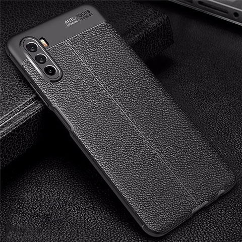 Custodia Silicone Morbida In Pelle Cover S02 per Huawei Mate 40 Lite 5G Nero