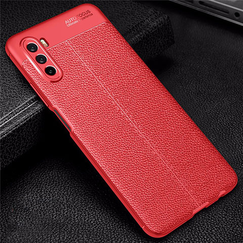 Custodia Silicone Morbida In Pelle Cover S02 per Huawei Mate 40 Lite 5G Rosso