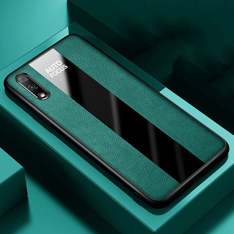 Custodia Silicone Morbida In Pelle Cover S02 per Huawei Y9 Prime (2019) Verde