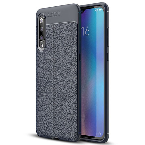 Custodia Silicone Morbida In Pelle Cover S02 per Xiaomi Mi 9 Lite Blu