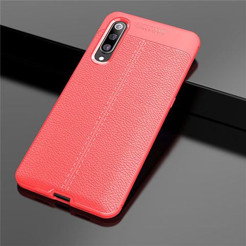 Custodia Silicone Morbida In Pelle Cover S02 per Xiaomi Mi 9 Rosso