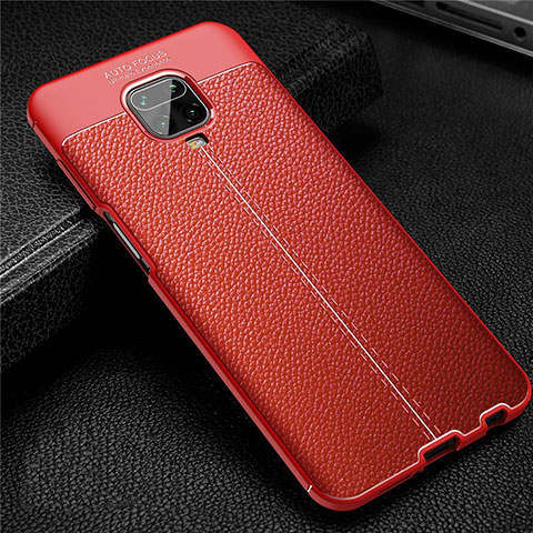 Custodia Silicone Morbida In Pelle Cover S02 per Xiaomi Poco M2 Pro Rosso