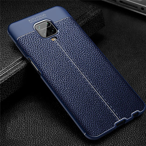 Custodia Silicone Morbida In Pelle Cover S02 per Xiaomi Redmi Note 9S Blu