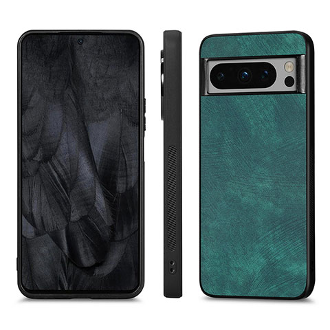 Custodia Silicone Morbida In Pelle Cover S02D per Google Pixel 8 Pro 5G Verde