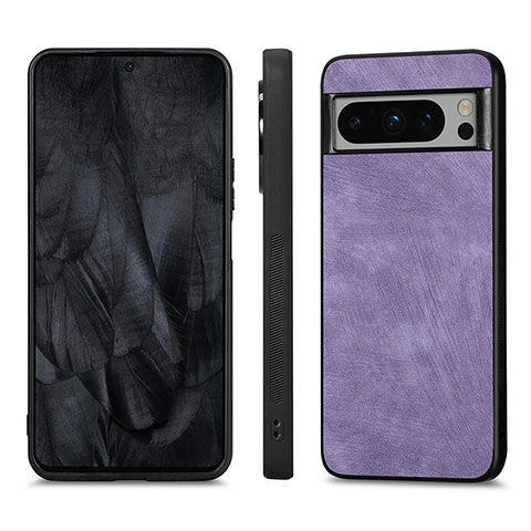 Custodia Silicone Morbida In Pelle Cover S02D per Google Pixel 8 Pro 5G Viola