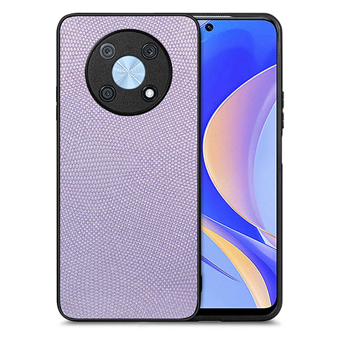 Custodia Silicone Morbida In Pelle Cover S02D per Huawei Enjoy 50 Pro Lavanda