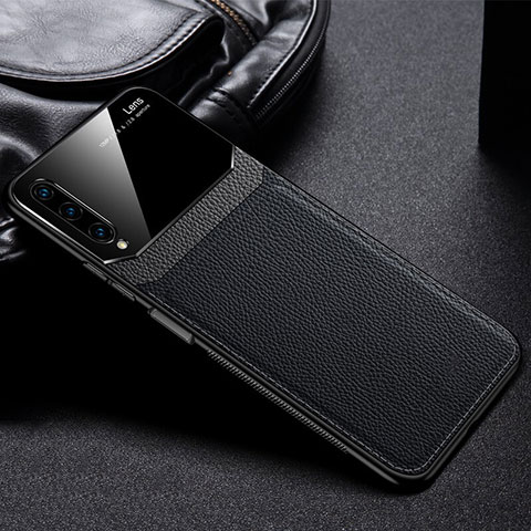 Custodia Silicone Morbida In Pelle Cover S03 per Huawei P Smart Pro (2019) Nero